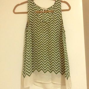 Chevron silk tank top